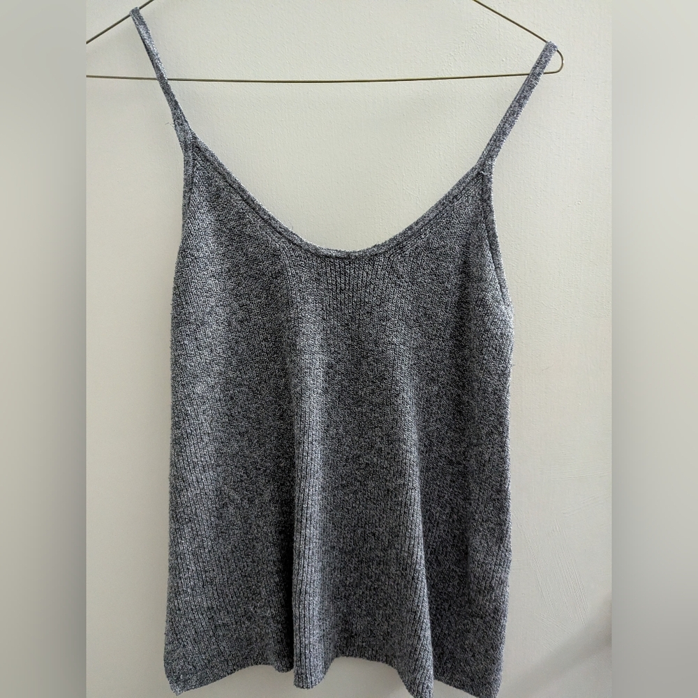 American Eagle Outfitters Gray Knit Camisole Tank Sweater Small Pre-Loved Fall
